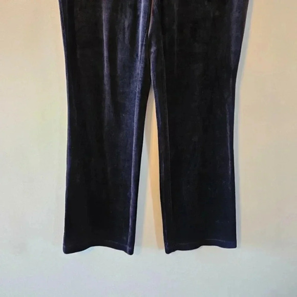 Juicy Couture Y2K Velvet Wide Leg Black 90's  Joggers Pants Black Size Large. - Picture 7 of 13